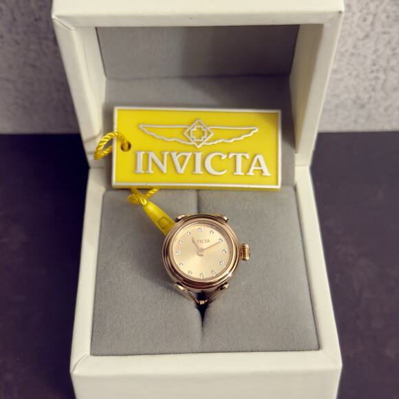Invicta Angel Women\'s Ring Watch - 17.5mm, Pink Silver Mini Ring Watch model 49072 | InvictaWatch.com main image 2
